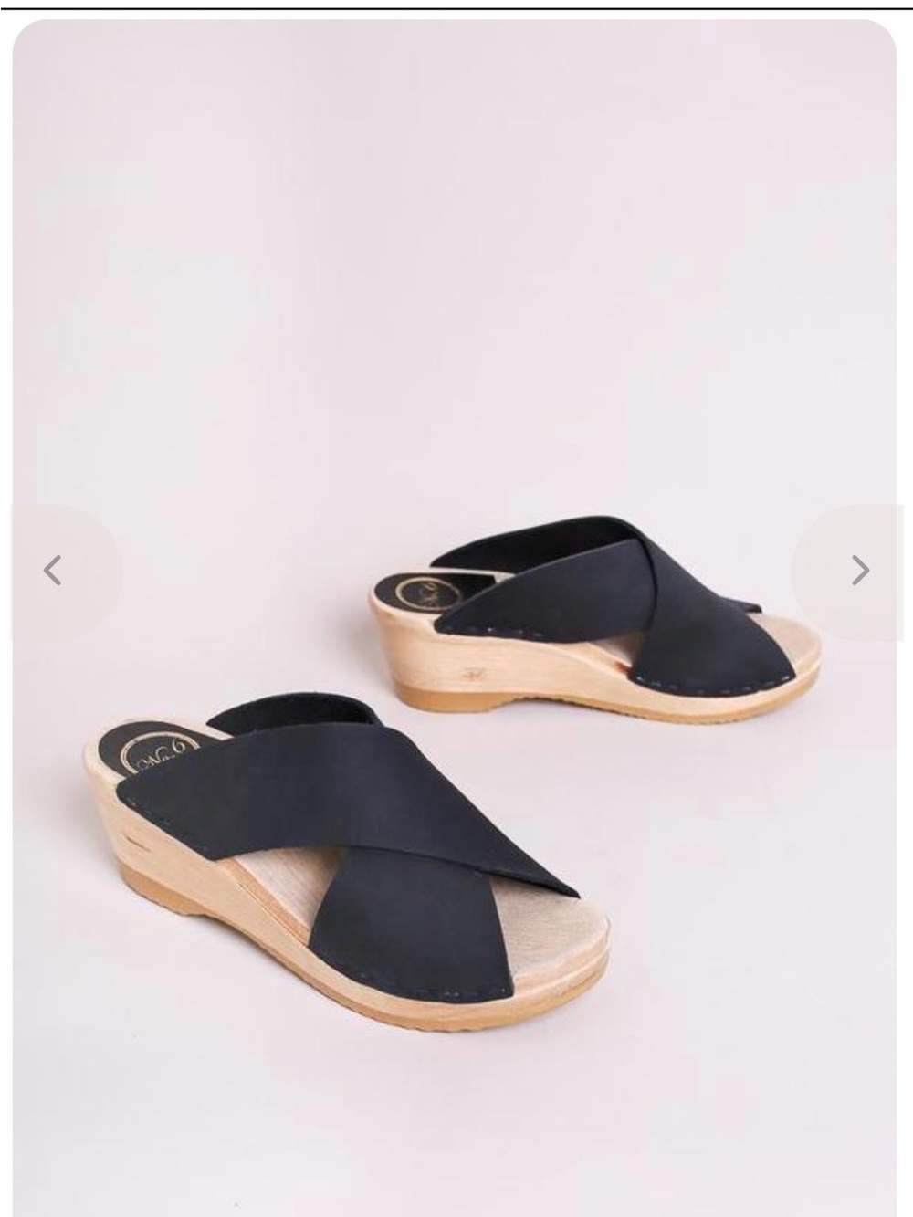 No. 6 Black Frida Wedge Mules